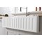 Gourmetier Solid Surface Stone Apron Front Farmhouse Sgl Bowl Kitchen Sink, White GKFA361810RM - alternate 4
